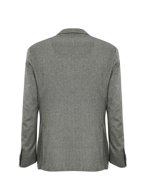 Giacca classica in seta e cashmere grigio Corneliani | 94XG69 9416606018